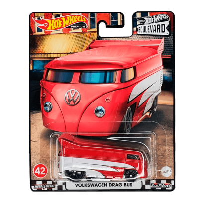 Машинка Premium Hot Wheels Volkswagen Drag Bus Boulevard 1:64 HCR15 Red - Retromagaz