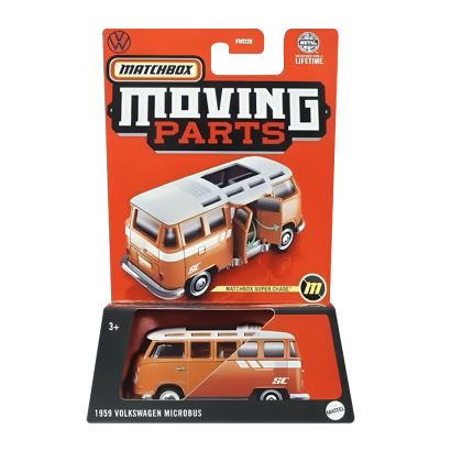 Тематична Машинка Matchbox '59 Volkswagen Microbus Chase Moving Parts 1:64 HVN22 Orange - Retromagaz