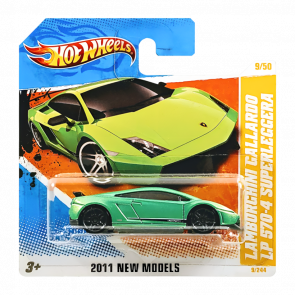 Машинка Базовая Hot Wheels Lamborghini Gallardo LP 570-4 Superleggera 2011 New Models 1:64 T9679 Green - Retromagaz