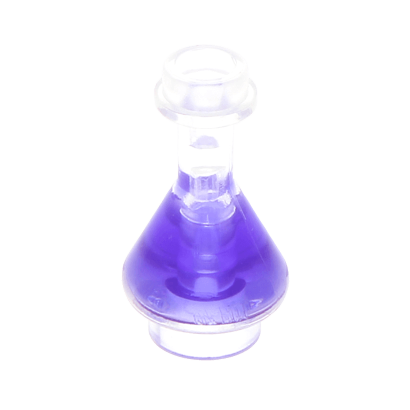 Посуд Lego Bottle Erlenmeyer Flask with Trans-Purple 93549pb02 6020397 6199071 6245206 Trans Clear Б/У - Retromagaz