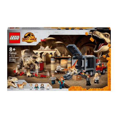 Конструктор Lego Побег Тираннозавра и Атроцираптора Jurassic World 76948 Новый - Retromagaz