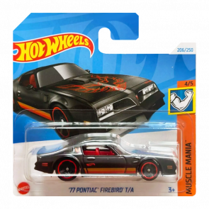 Машинка Базовая Hot Wheels '77 Pontiac Firebird T/A Muscle Mania 1:64 HTC60 Black - Retromagaz