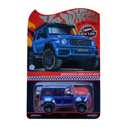 Машинка Premium Hot Wheels Mercedes-AMG G 63 4×4 Red Line Club RLC 1:64 HMY21 Blue - Retromagaz