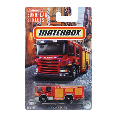 Тематична Машинка Matchbox Scania P 360 European Streets 1:64 HVV05/HVV33 Red - Retromagaz