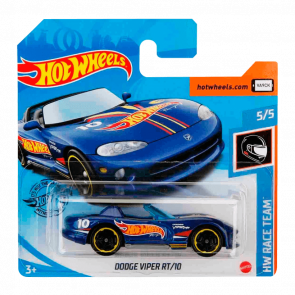 Машинка Базова Hot Wheels Dodge Viper RT/10 Treasure Hunts Race Team 1:64 GHD75 Blue - Retromagaz