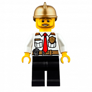 Фигурка Lego Fire 973pb1304 Chief White Shirt with Tie City cty0350 Б/У - Retromagaz