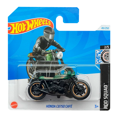 Машинка Базовая Hot Wheels Honda CB750 Cafe Rod Squad 1:64 HTC61 Black - Retromagaz