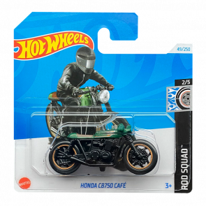 Машинка Базова Hot Wheels Honda CB750 Cafe Rod Squad 1:64 HTC61 Black - Retromagaz