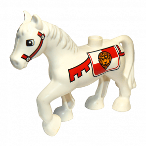 Фигурка Lego Animals Horse with Saddle Duplo 1376pb03 White Б/У