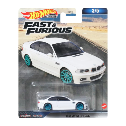 Машинка Premium Hot Wheels BMW M3 E46 Fast & Furious 1:64 HNW46/HNW52 White - Retromagaz