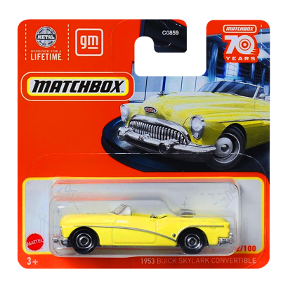 Машинка Велике Місто Matchbox 1953 Buick Skylark Convertible Metro 1:64 HLD40 Yellow - Retromagaz