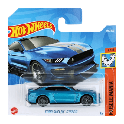 Машинка Базова Hot Wheels Ford Shelby GT350R Muscle Mania 1:64 HCW36 Blue - Retromagaz