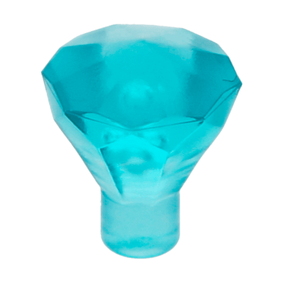 Скеля Lego Коштовність 20шт Jewel 24 Facet 1 x 1 30153 28556 4119482 6247792 Trans-Light Blue Б/У - Retromagaz