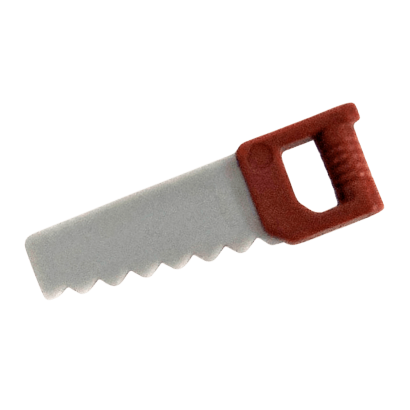 Хоз. Инвентарь Lego Saw Reddish Brown Handle Pattern 18983pb01 6093826 Light Bluish Grey Б/У - Retromagaz