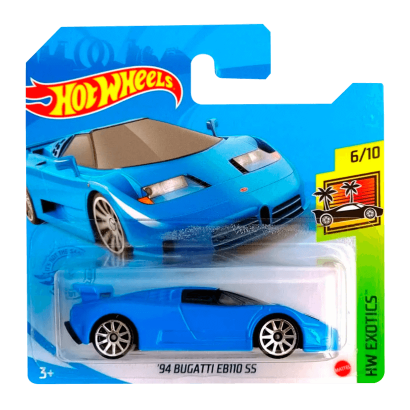 Машинка Базова Hot Wheels '94 Bugatti EB110 SS Exotics 1:64 GRX25 Blue - Retromagaz