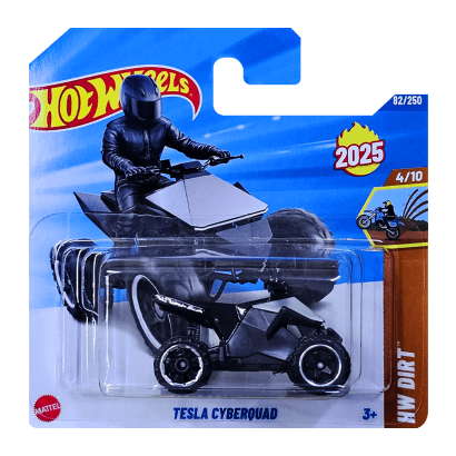 Машинка Базова Hot Wheels Tesla Cyberquad Dirt 1:64 HYW31 Silver - Retromagaz