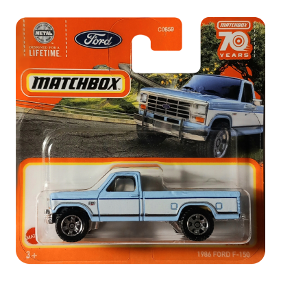 Машинка Велике Місто Matchbox 1986 Ford F-150 Highway 1:64 HYC15 Blue - Retromagaz