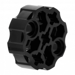 Technic Lego З'єднувач Круглий 10шт 2 Pin Holes and 3 Axle Holes 98585 31511 31520 6156897 6186133 Black Б/У