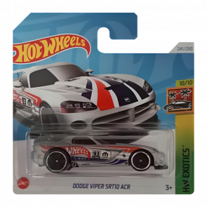 Машинка Базовая Hot Wheels Dodge Viper SRT10 ACR Exotics 1:64 HTC27 Silver - Retromagaz