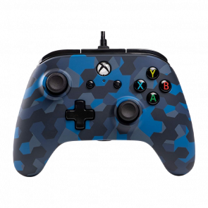 Геймпад Проводной RMC Xbox One Blue Camouflage Б/У - Retromagaz