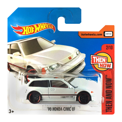 Машинка Базовая Hot Wheels '90 Honda Civic EF Then and Now 1:64 DVB00 White - Retromagaz