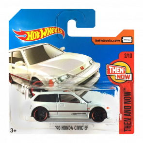 Машинка Базова Hot Wheels '90 Honda Civic EF Then and Now 1:64 DVB00 White - Retromagaz