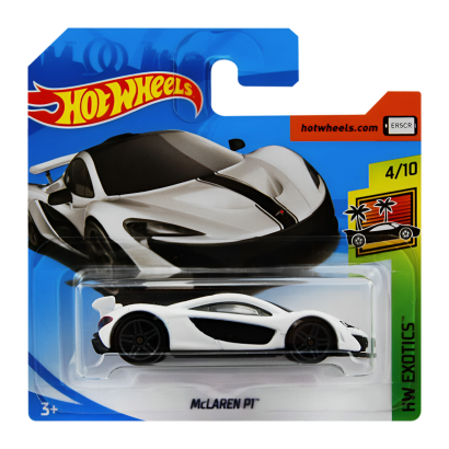 Машинка Базовая Hot Wheels McLaren P1 Exotics 1:64 FJY00 White - Retromagaz