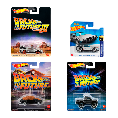 Набір Машинка Hot Wheels Back to the Future HCV54 HCP22 HKC20 HKC25 4шт - Retromagaz