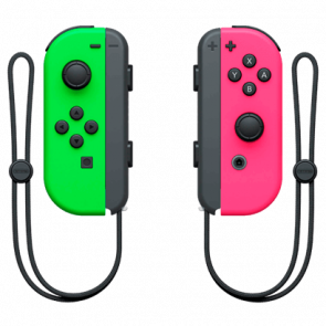 Контроллеры Беспроводной Nintendo Switch Joy-Con Neon Green Neon Pink Новый - Retromagaz