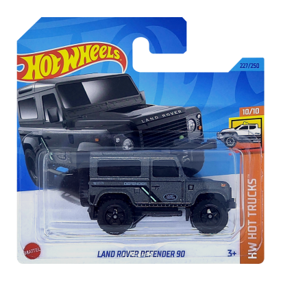 Машинка Базова Hot Wheels Land Rover Defender 90 Hot Trucks 1:64 HKJ05 Dark Grey - Retromagaz