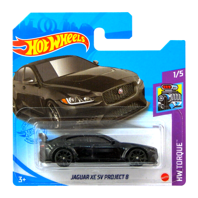 Машинка Базовая Hot Wheels Jaguar XE SV Project 8 Torque 1:64 GTB90 Black - Retromagaz