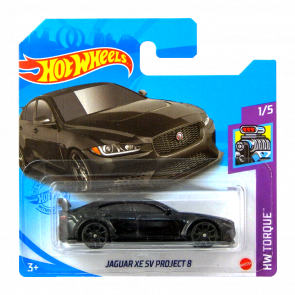 Машинка Базовая Hot Wheels Jaguar XE SV Project 8 Torque 1:64 GTB90 Black - Retromagaz