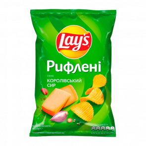 Чіпси Lay's Рифлені зі Смаком Королівського Сиру 120g - Retromagaz