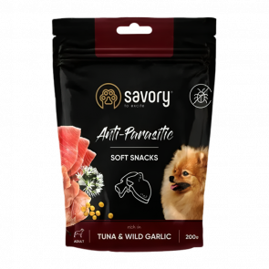 Лакомства для Собак Savory Soft Snacks Anti Parasite Тунец 200g - Retromagaz