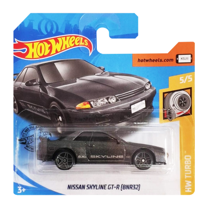 Машинка Базова Hot Wheels Nissan Skyline GT-R (BNR32) Turbo 1:64 GHD03 Grey - Retromagaz