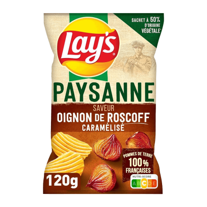 Чіпси Lay's Paysanne зі Смаком Карамелізованої Цибулі 120g - Retromagaz