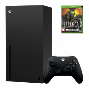 Набор Консоль Microsoft Xbox Series X 1TB Black Б/У  + Игра S.T.A.L.K.E.R. 2: Серце Чорнобиля (Heart of Chornobyl) Limited Edition Українська Озвучка Новый - Retromagaz