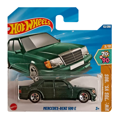 Машинка Базова Hot Wheels Mercedes-Benz 500 E '70s vs. '90s 1:64 HYX02 Green - Retromagaz