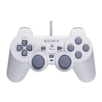 Геймпад Проводной Sony PlayStation 1 DualShock SCPH-110 White 2m Б/У - Retromagaz