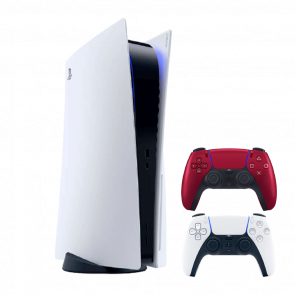 Набор Консоль Sony PlayStation 5 Blu-ray 825GB White Новый + Геймпад Беспроводной DualSense Volcanic Red