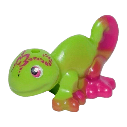 Фигурка Lego Земля Chameleon Friends with Black Magenta and White Eyes Marbled Magenta Pattern Animals 15678pb03 6179921 Lime Б/У - Retromagaz