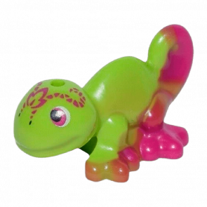 Фігурка Lego Земля Chameleon Friends with Black Magenta and White Eyes Marbled Magenta Pattern Animals 15678pb03 6179921 Lime Б/У - Retromagaz