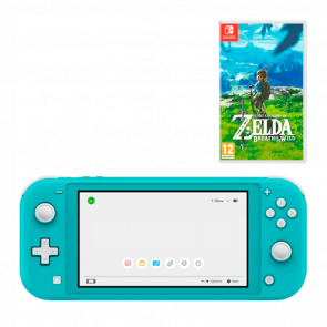 Набір Консоль Nintendo Switch Lite 32GB Turquoise Новий + Гра The Legend of Zelda Breath of The Wild Російська Озвучка