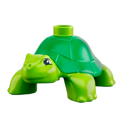 Фигурка Lego Animals Turtle with Green Back Pattern Duplo 98197pb01 1 4647977 6018390 6172886 Lime Б/У - Retromagaz