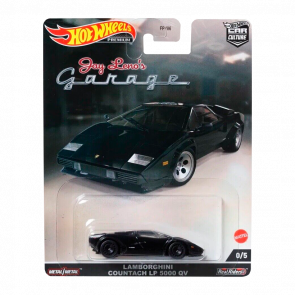 Машинка Premium Hot Wheels Lamborghini Countach LP 5000 QV Chase Jay Leno's Garage 1:64 HCK10 Black - Retromagaz