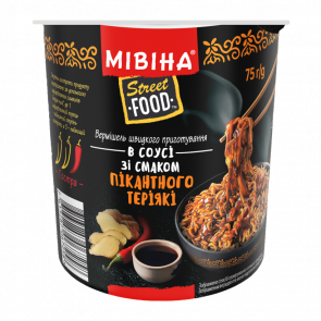 Вермішель Мівіна Street Food в Соусі зі Смаком Теріякі Гостра Гостра 75g