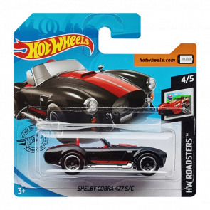 Машинка Базовая Hot Wheels Shelby Cobra 427 S/C Roadsters 1:64 GHC75 Black