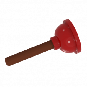 Госп. Інвентар Lego Plunger Soft Plastic with Reddish Brown Handle 11251c02 11459c02 6109002 Red Б/У