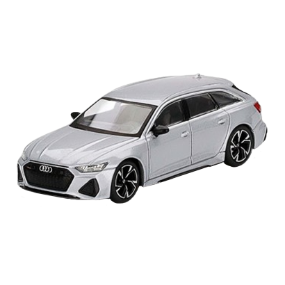 Машинка Premium MINI GT Audi RS 6 Avant Carbon Black Edition 1:64 Silver - Retromagaz