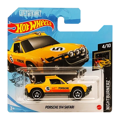 Машинка Базовая Hot Wheels Porsche 914 Safari Luftgekult Nightburnerz 1:64 GHB50 Yellow - Retromagaz